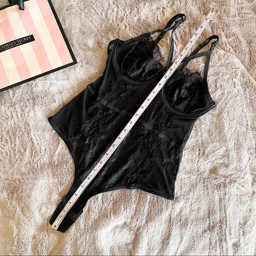 nobrand | black sheer lace teddy demi cup medium - Picture 7 of 8